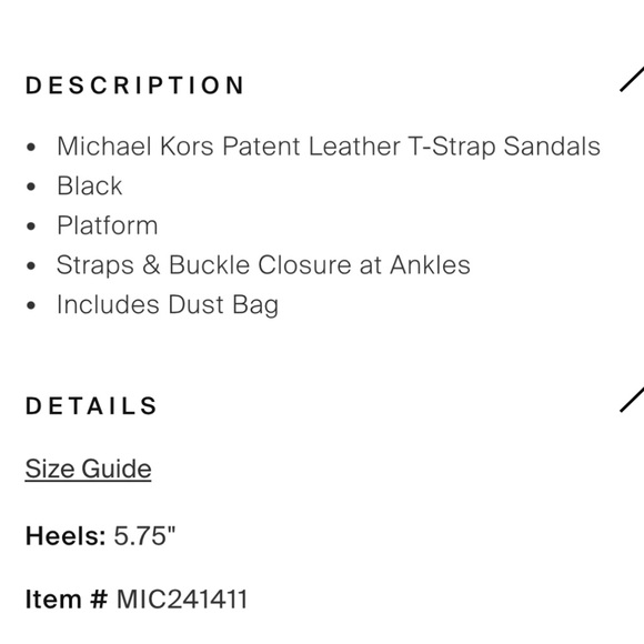 Michael Kors Patent Leather T-Strap Sandals - Picture 6 of 6